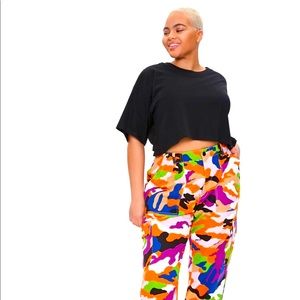 New! Plus Size Camo Cargo Joggers